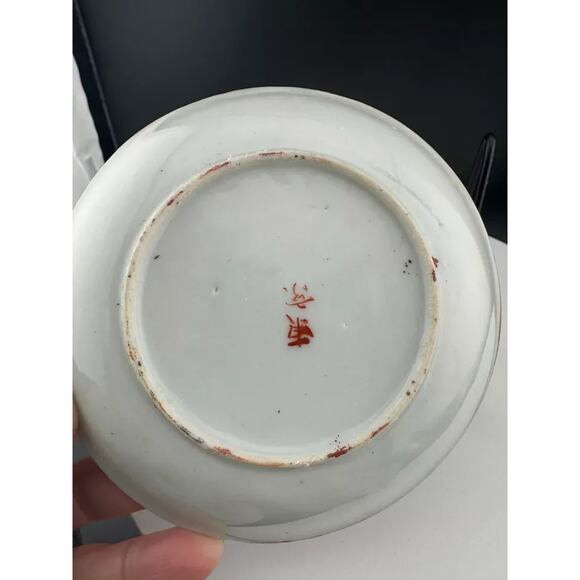 Vintage Set of Hand Painted Japanese Style Saucers - Picture 7 of 7